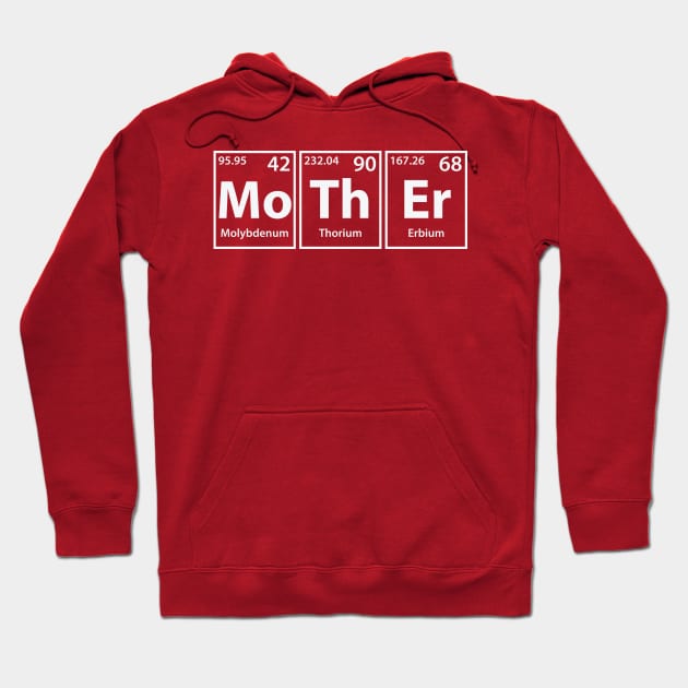 Mother (Mo-Th-Er) Periodic Elements Spelling Hoodie by cerebrands